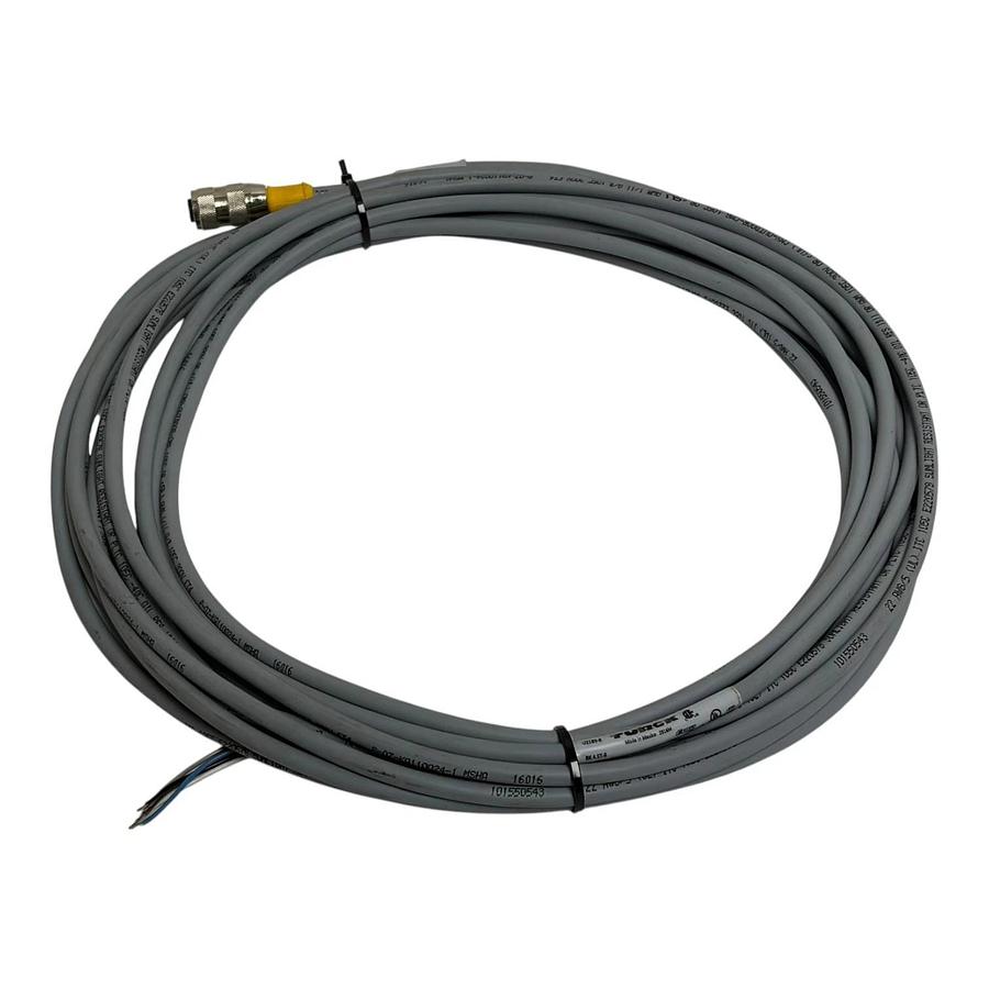Turck RK 4.5T-8 M12 Single-Ended Cordset 5-Wire 22AWG 8 Meter 26.2ft - NSNP