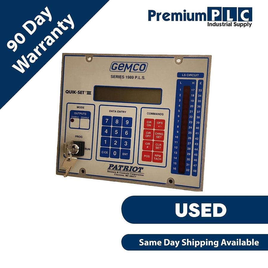 Used USED AMETEK GEMCO 1989KP / 1989-KP KEPAD FOR 1989 QUIK-SET III PLS AME-1989-KP
