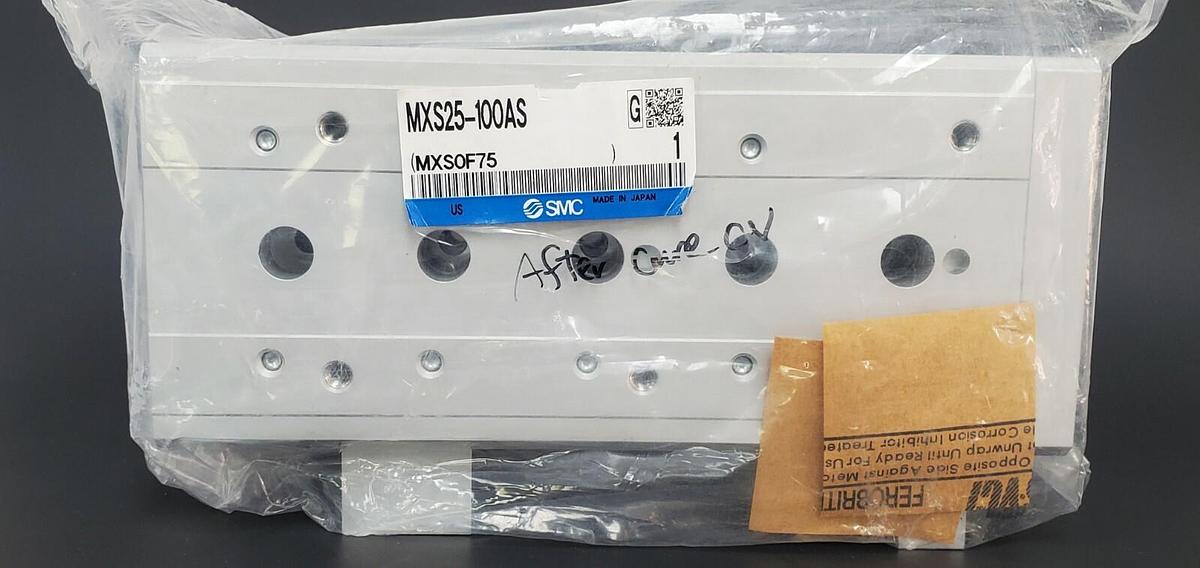 Used NEW SMC MXS25-100AS AIR SLIDE TABLE CYLINDER MXS25100AS, MAX. 0.5~0.7MPa