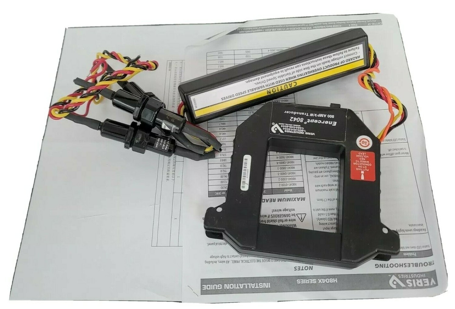 Used NEW VERIS H8042-0800-3 ENERCEPT H8000 POWER METER HAWKEYE H804208003