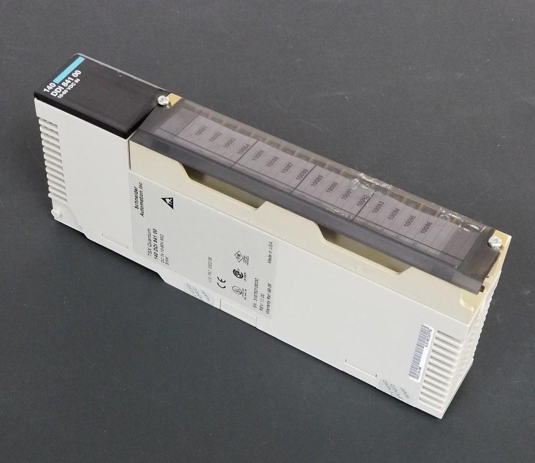 Used SCHNEIDER AUTOMATION 140 DDI 841 00 INPUT MODULE REV. 11.00 W/ 140XTS-002-00