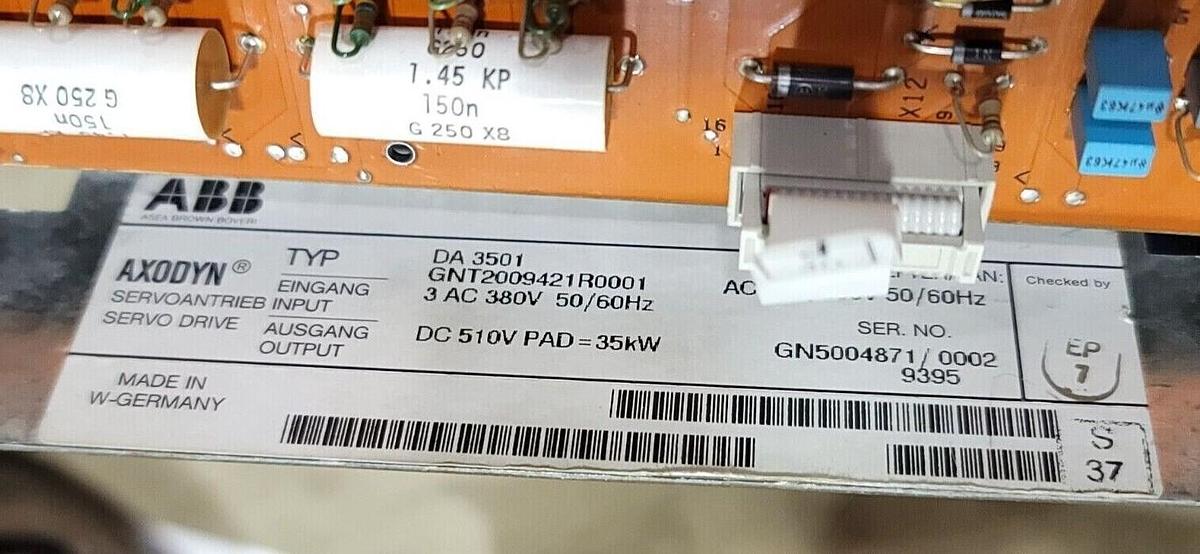 Used ABB AXODYN DA 3501 SERVO DRIVE GNT2009421R0001
