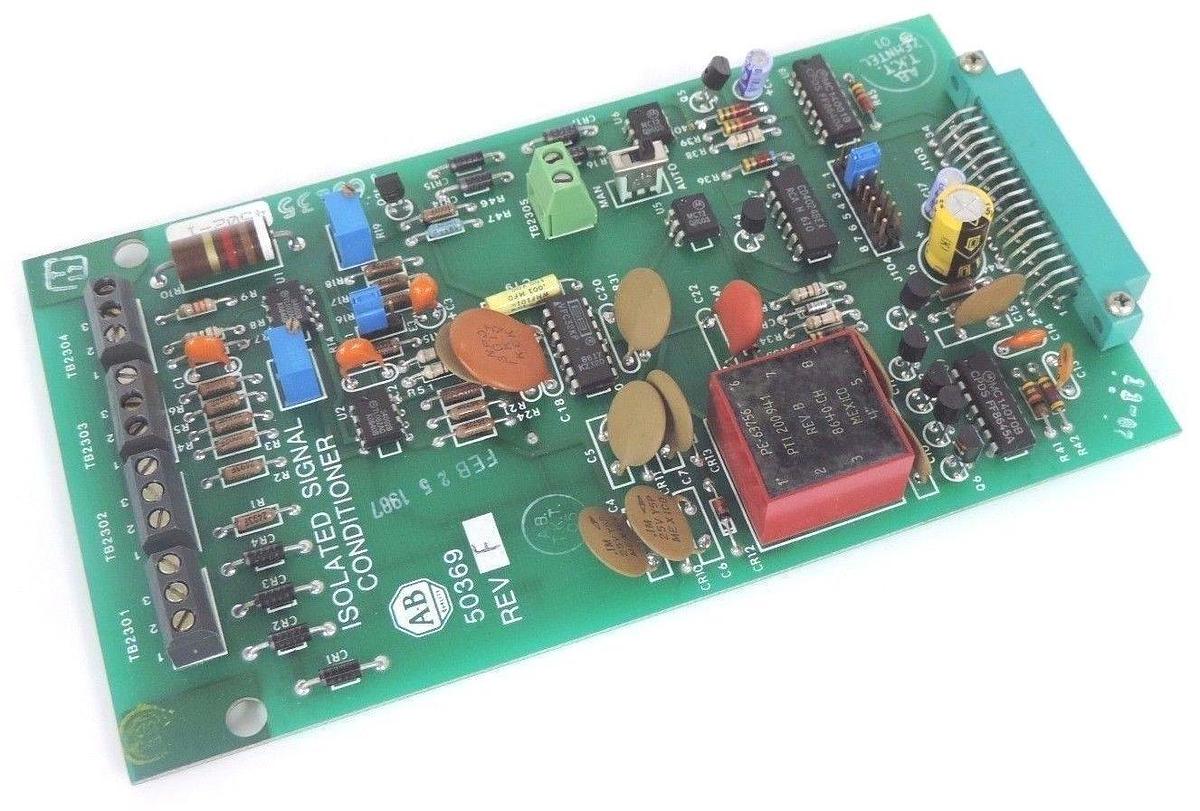 Used REPAIRED ALLEN BRADLEY 50369 ISOLATED SIGNAL CONDITIONER REV. F
