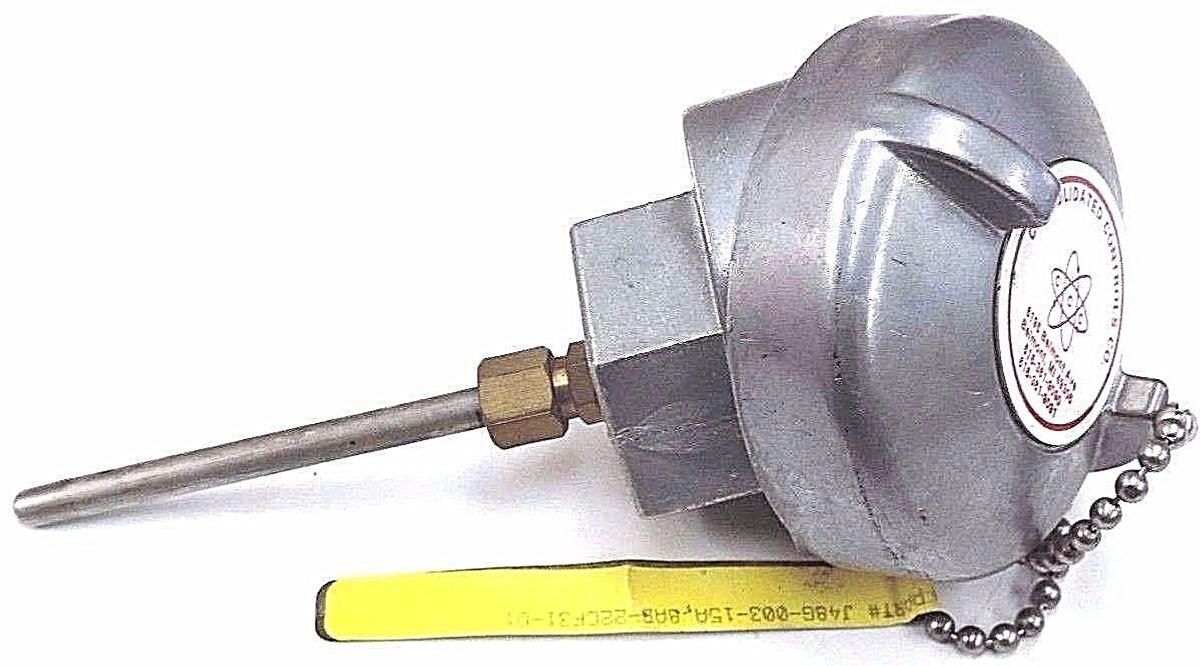 Used CONSOLIDATED CONTROLS J48G-003-15A, 8AB-22CF31-Q1 THERMOCOUPLE 3" PROBE