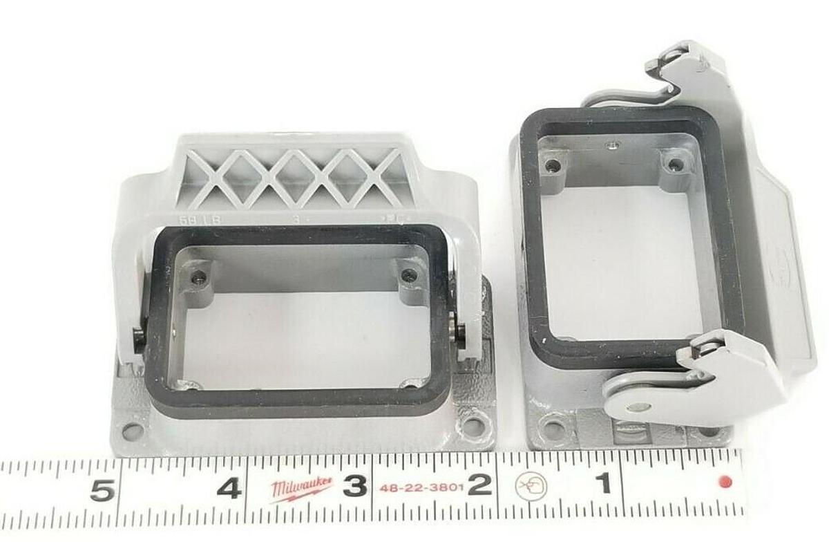 Used LOT OF 5 HARTING 6B LB 2 PC HAN-EASY LOCK LEVERD & TERMINAL HOUSING