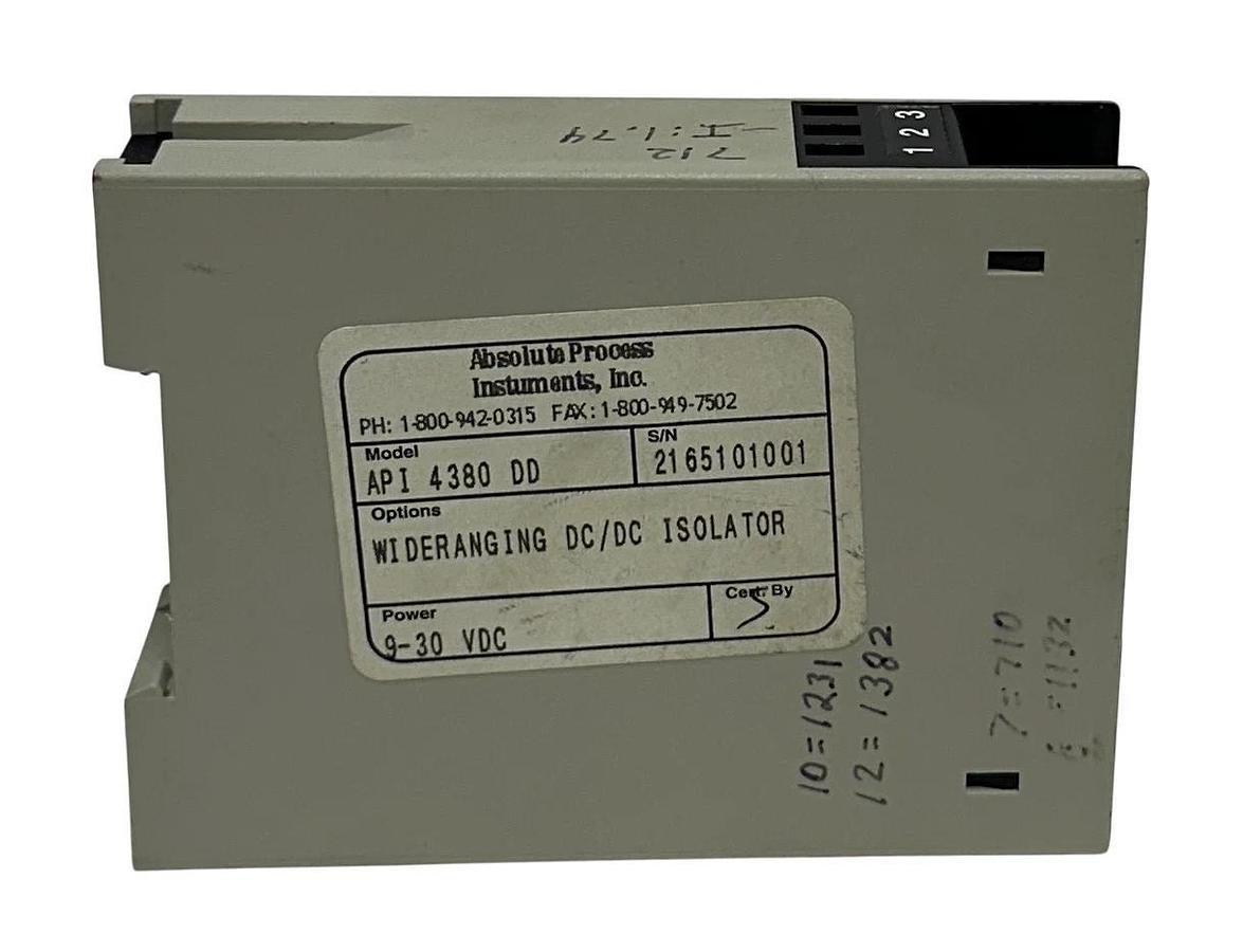 Used ABSOLUTE PROCESS INSTRUMENTS API 4380 DD / API4380DD DC TO DC TRANSMITTER USNP