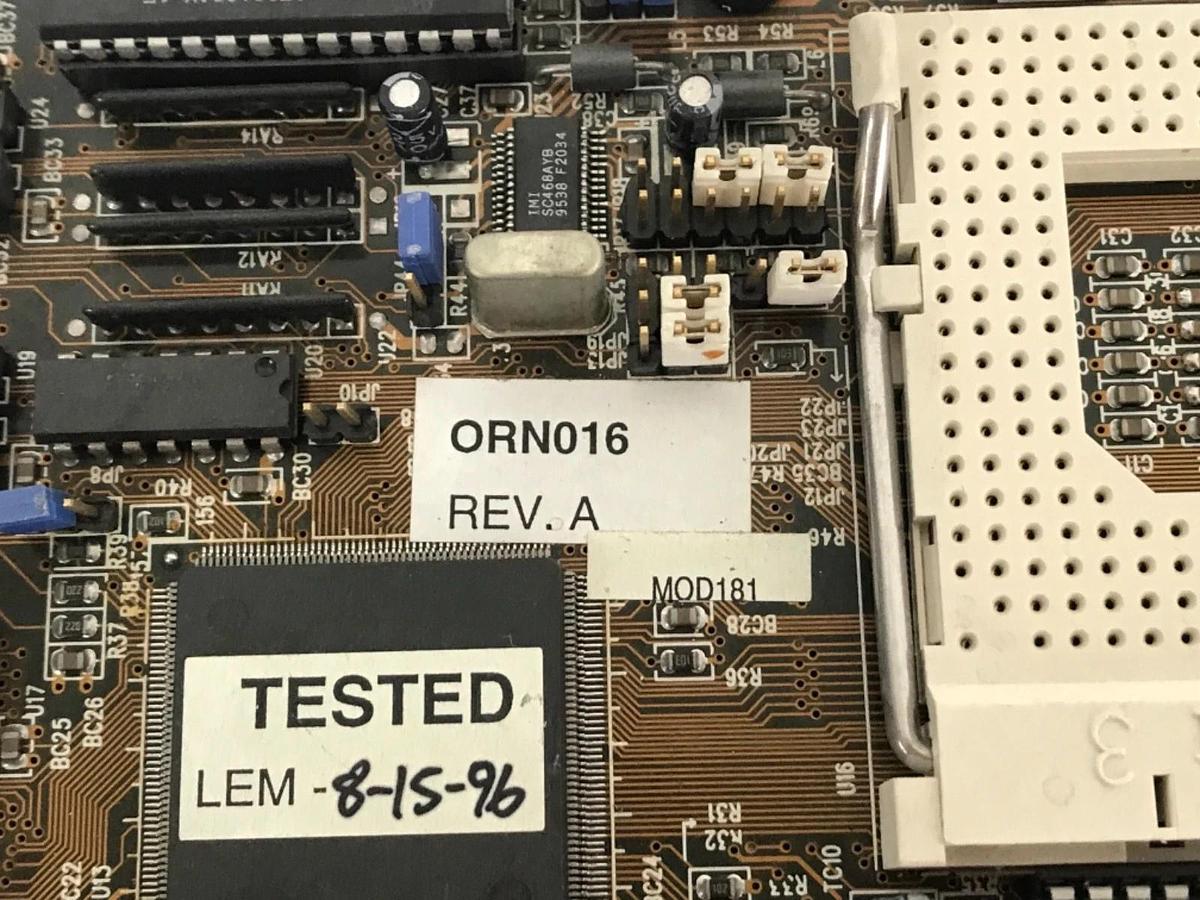 Used ORMEC ORION ORN016 REV. A MOTHERBOARD MV035 REV. D