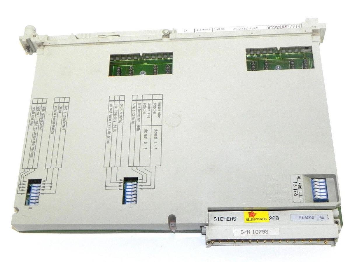 Used SIEMENS 6ES5460-4UA11 INPUT MODULE 8POINT ANALOG 4-20MA, 6ES5-460-4UA11