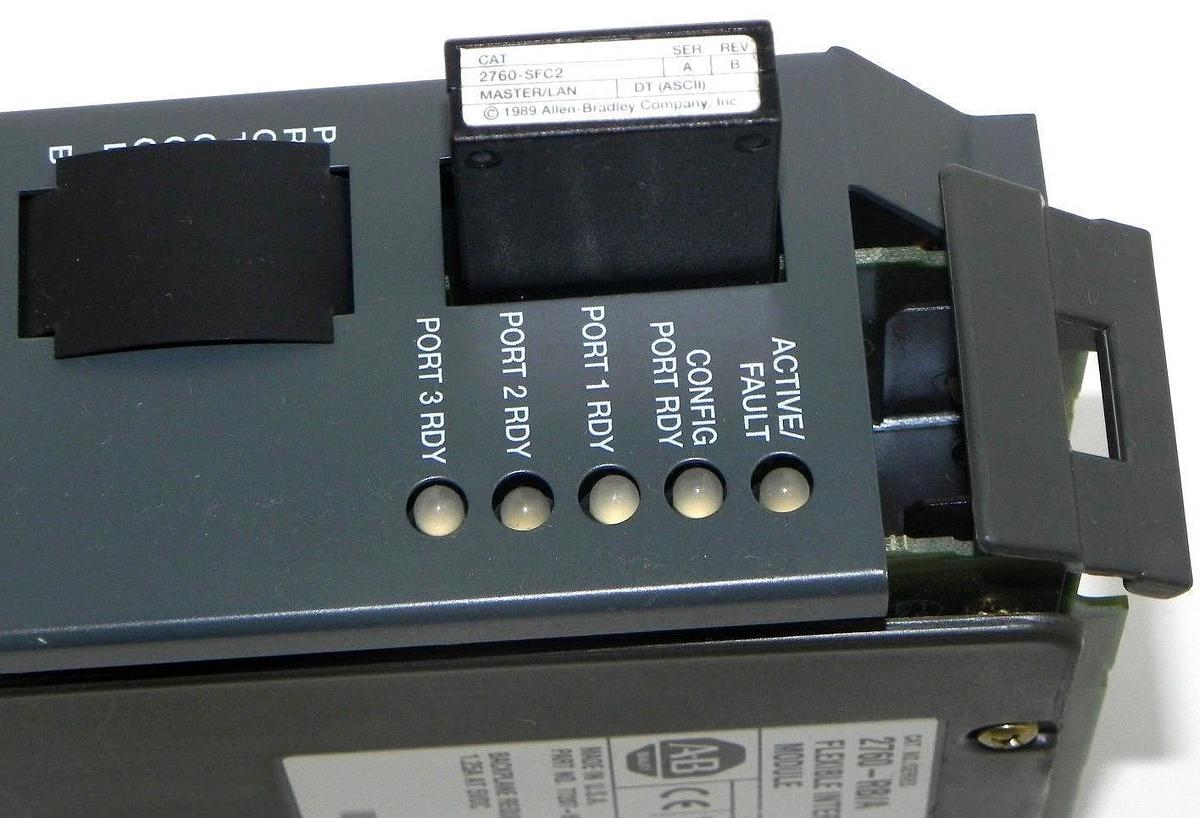 Used ALLEN BRADLEY 2760-RB/A FLEXIBLE INTERFACE MODULE SER. A W/ 2760-SFC2 MODULE