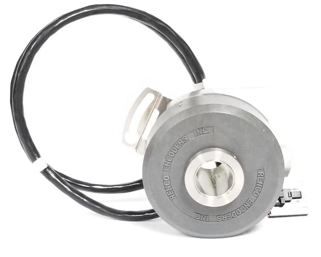 Used RENCO ENCODERS INC. 682-082-01 ENCODER THROUGH SHAFT 27-106-575