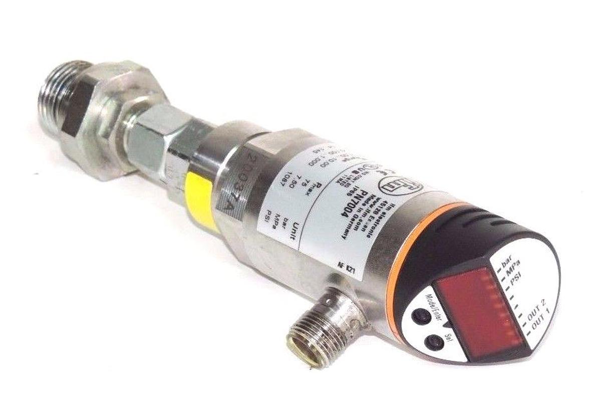 Used IFM EFECTOR PN7004 PRESSURE SENSOR, 18-36V DC, 250mA, PORT SIZE: G 1/4