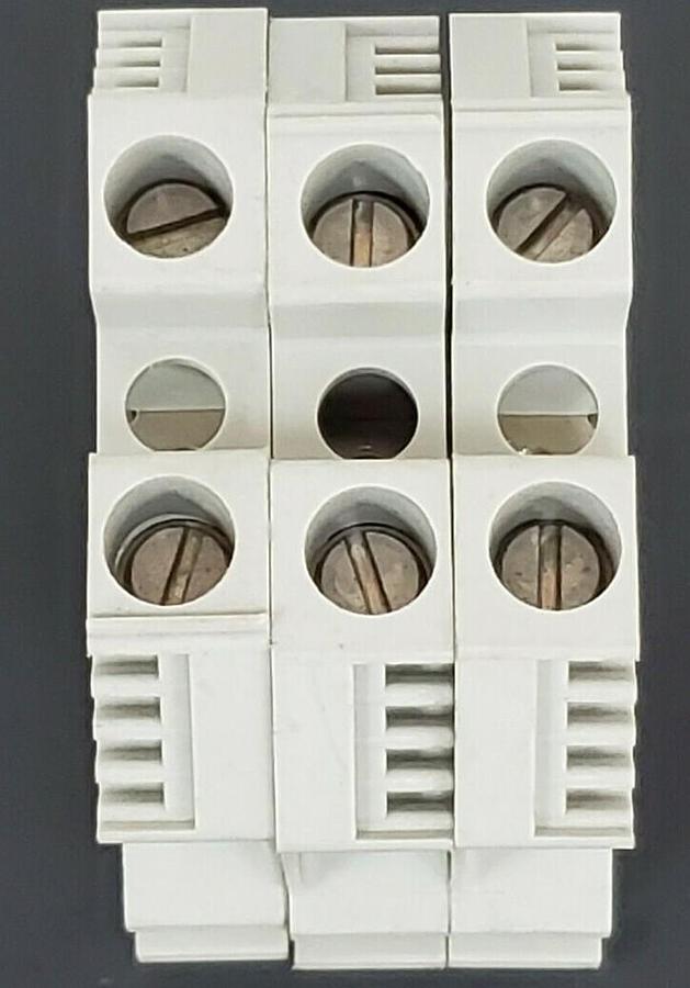 Used LOT OF 3 NEW ALLEN BRADLEY 1492-W16 TERMINAL BLOCK 16MM 800V GRAY, 1492W16