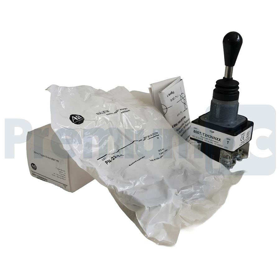 Allen-Bradley 800T-T2H3NNXX /T 30mm 2-Way Toggle Switch Spring Return, 2NO/2NC