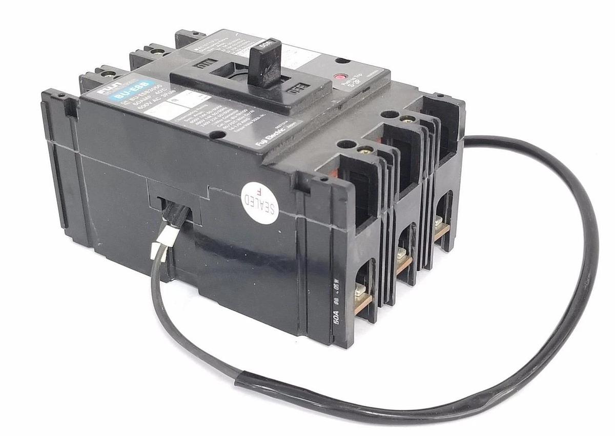 Used FUJI ELECTRIC BU-ESB3050 CURCUIT BREAKER 50A, 600VAC, 3 POLE, BU-ESB , BUESB3050