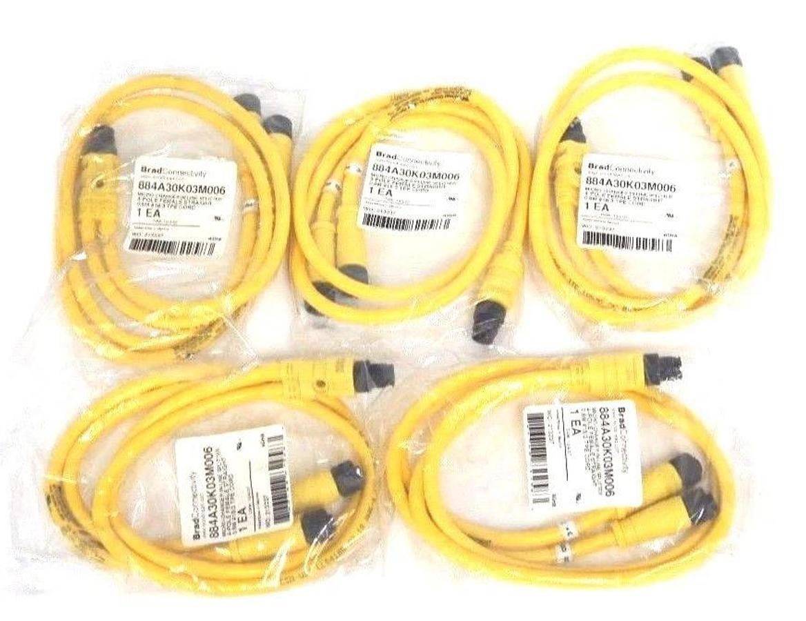 Used LOT OF 5 NEW BRAD HARRISON 884A30K03M006 MICRO CHANGE IN-LINE SPLITTERS