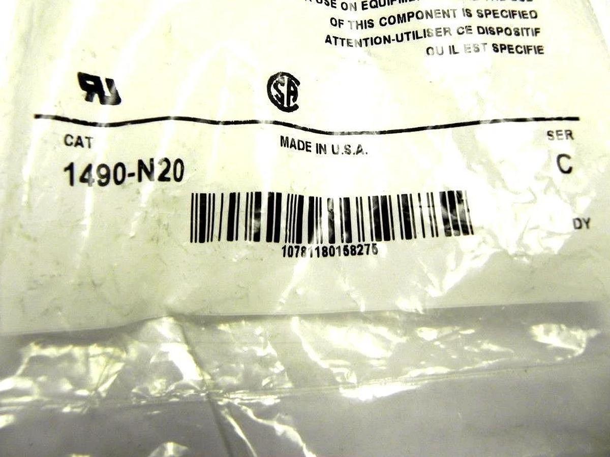 Used NEW ALLEN BRADLEY 1490-N20 ADAPTER GROUNDING 1490N20