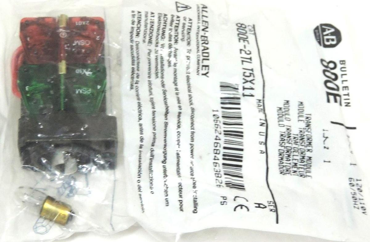 NEW ALLEN BRADLEY 800E-2TLT5X11 TRANSFORMER MODULE 800E2TLT5X11 SER. A