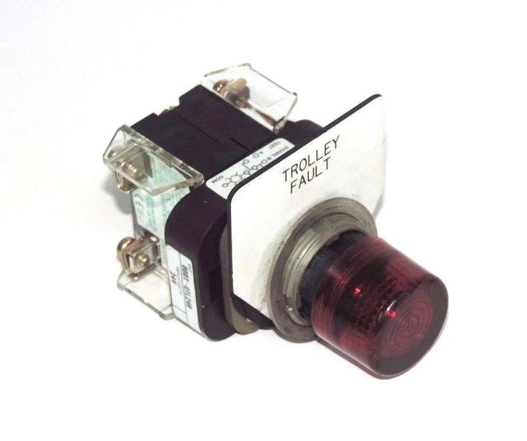 Used ALLEN BRADLEY 800T-QTL24R SER T PUSHBUTTON W/ 800T-NL24 MODULE & 800T-XA CONTACT
