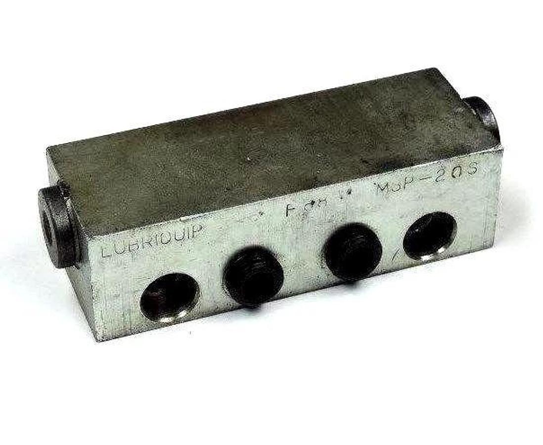 Used LUBRIQUIP MSP-20S MODULAR DIVIDER VALVE MSP20S