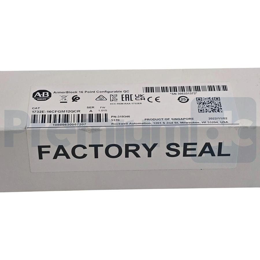 Used Sealed Allen Bradley 1732E-16CFGM12QCR /A ArmorBlock EtherNet/IP 16Pt I/O Module