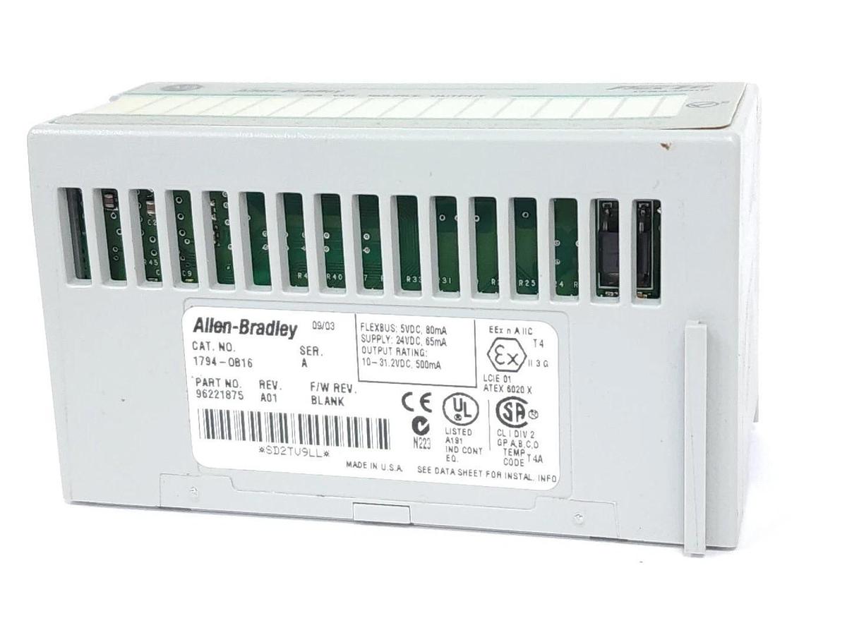 NIB ALLEN BRADLEY 1794-OB16 FLEX 16 POINT DIGITAL OUTPUT MODULE SER A