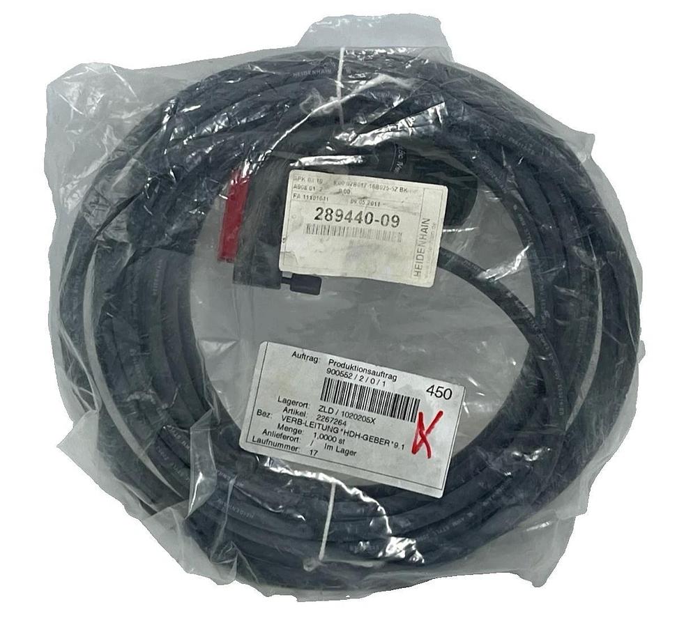 Used HEIDENHAIN 289440-09 Adapter Cable APK 12-Pin (Female) to 12-Pin (Male) 9m