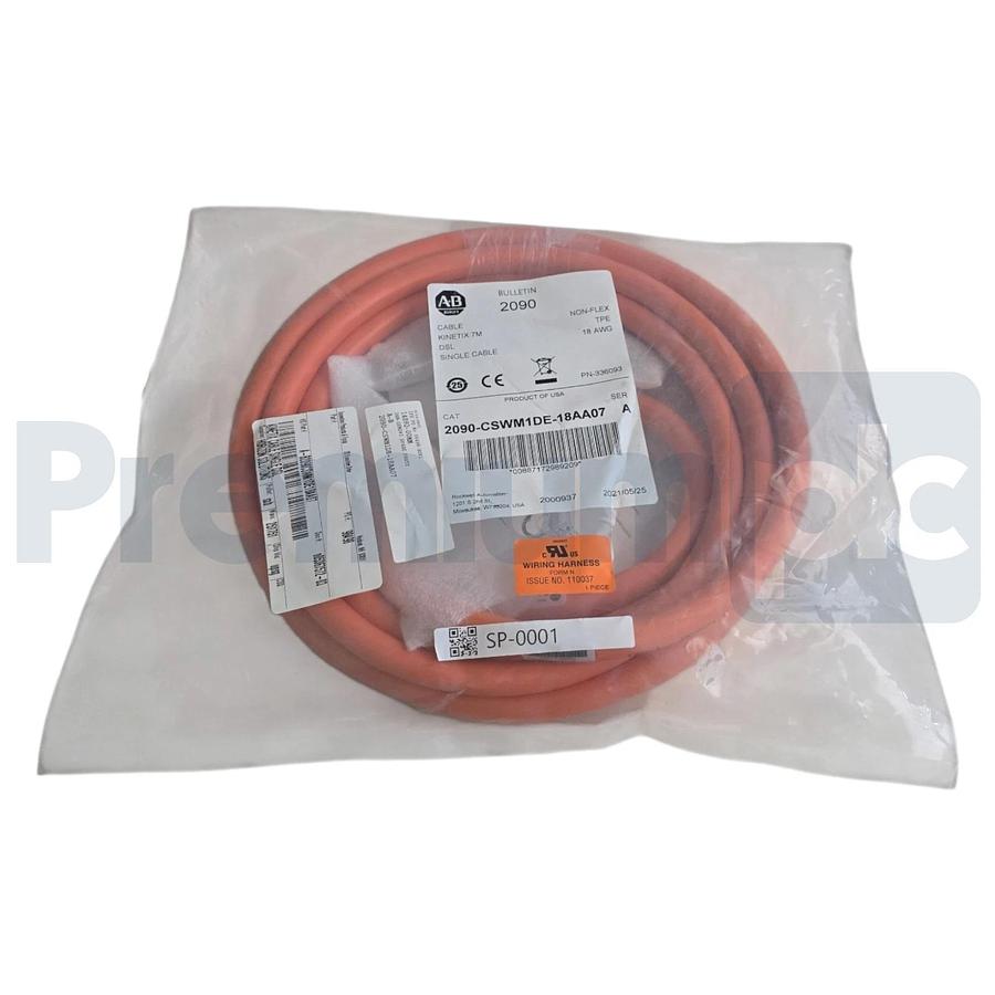 Sealed Pre-Owned Allen Bradley 2090-CSWM1DE-18AA07 /A Kinetix DSL Servo Cable