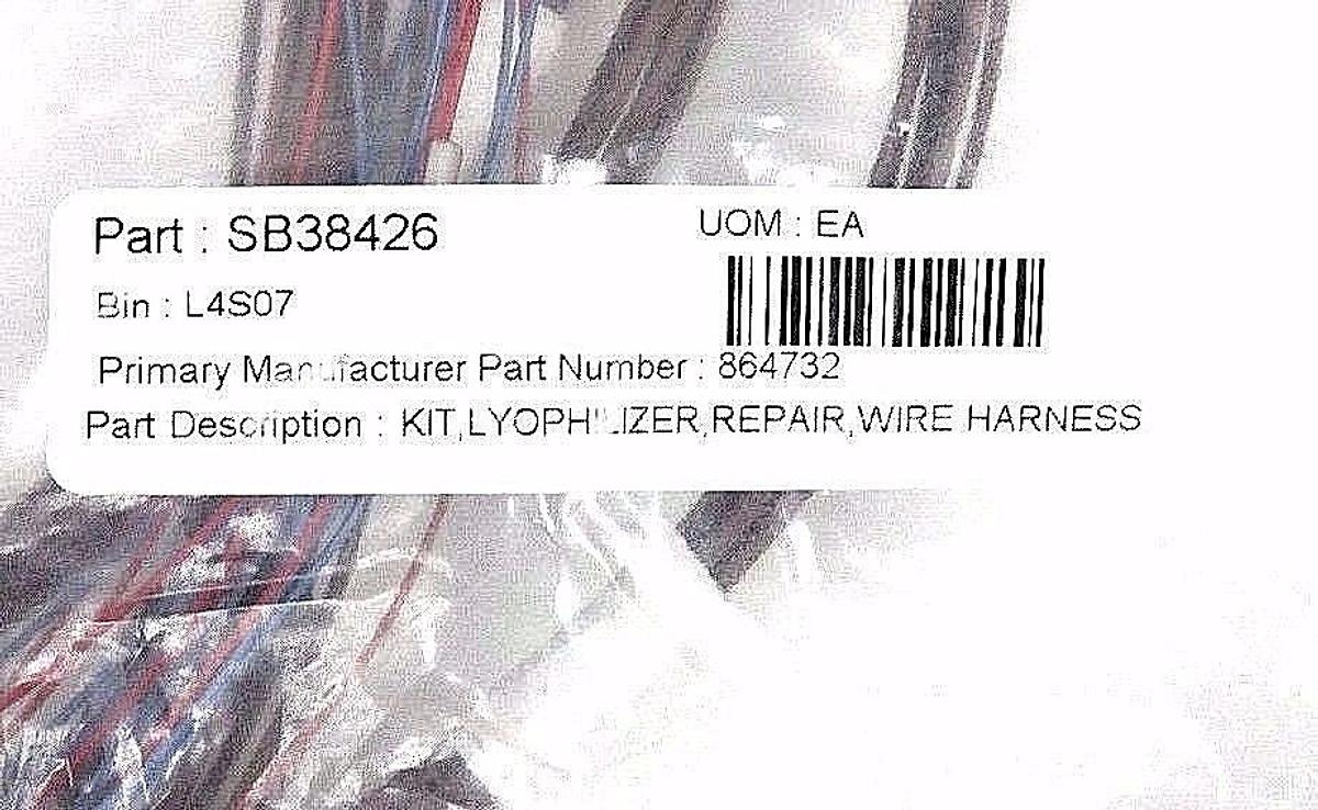 Used NEW HULL 864732 KIT, LYOPHILIZER, REPAIR, WIRE HARNESS, THERMOCOUPLE ASSY.