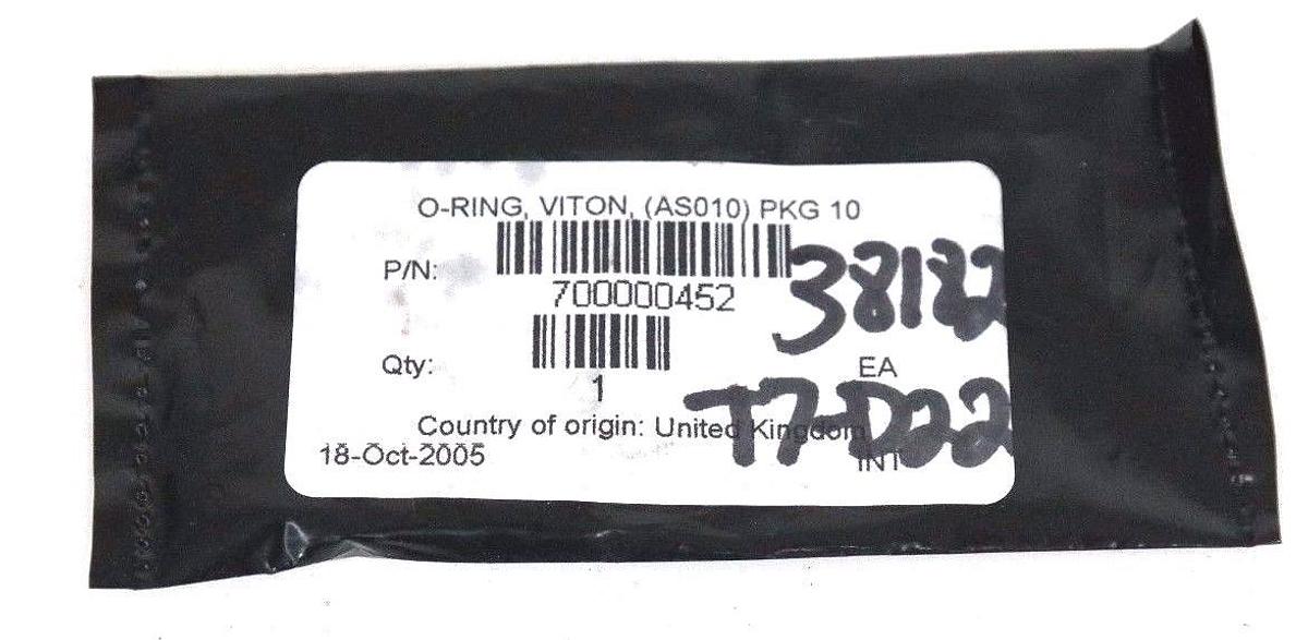 Used NEW WATERS 700000452 O-RING, VITON (AS010) PKG 10