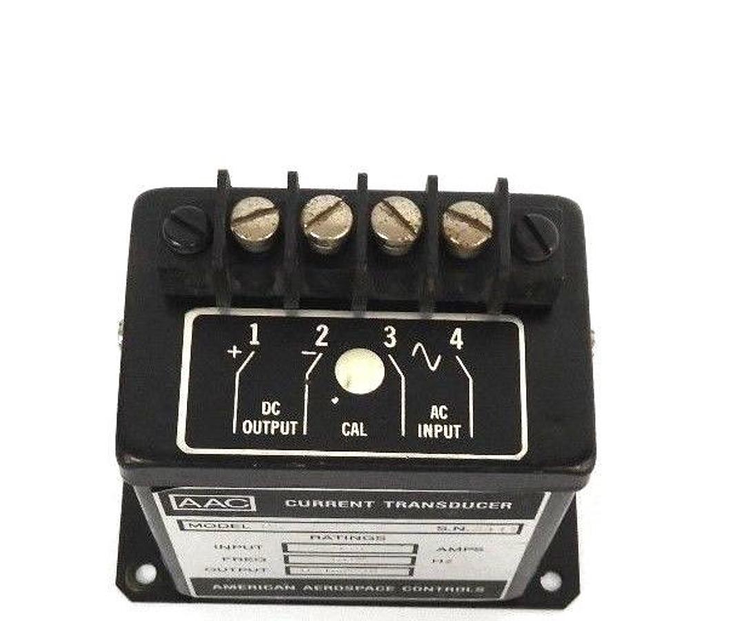 Used AMERICAN AEROSPACE CONTROLS AAC MODEL C5 CURRENT TRANSDUCER 0-5 AMPS, 60HZ