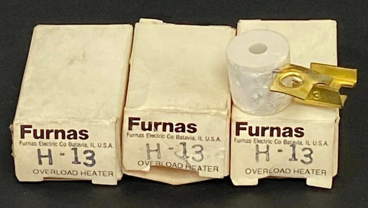 Used LOT OF 3 NEW FURNAS H-13 HEATER ELEMENTS H13