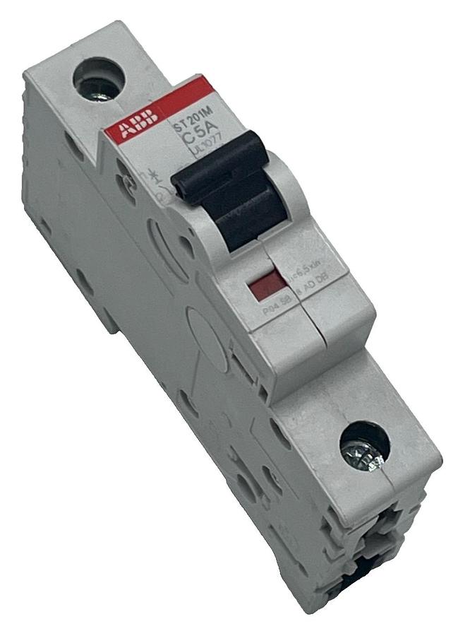 Used (3) ABB ST201M-C1 Miniature Circuit Breaker 1A 1-Pole C-Curve UL 1077 DIN Rail