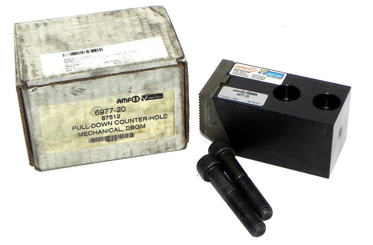 Used NEW VEKTEK 6977-20 PULL-DOWN COUNTER-HOLD MECHANICAL, DBGM ORD. NO. 67512