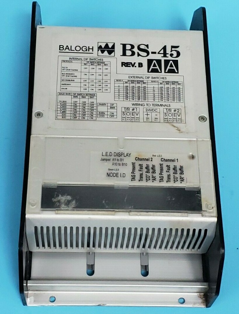 Used BALOGH BS-45AA SERIAL CONTROL UNIT REV. B HOUSING ASSEMBLY BS45AA