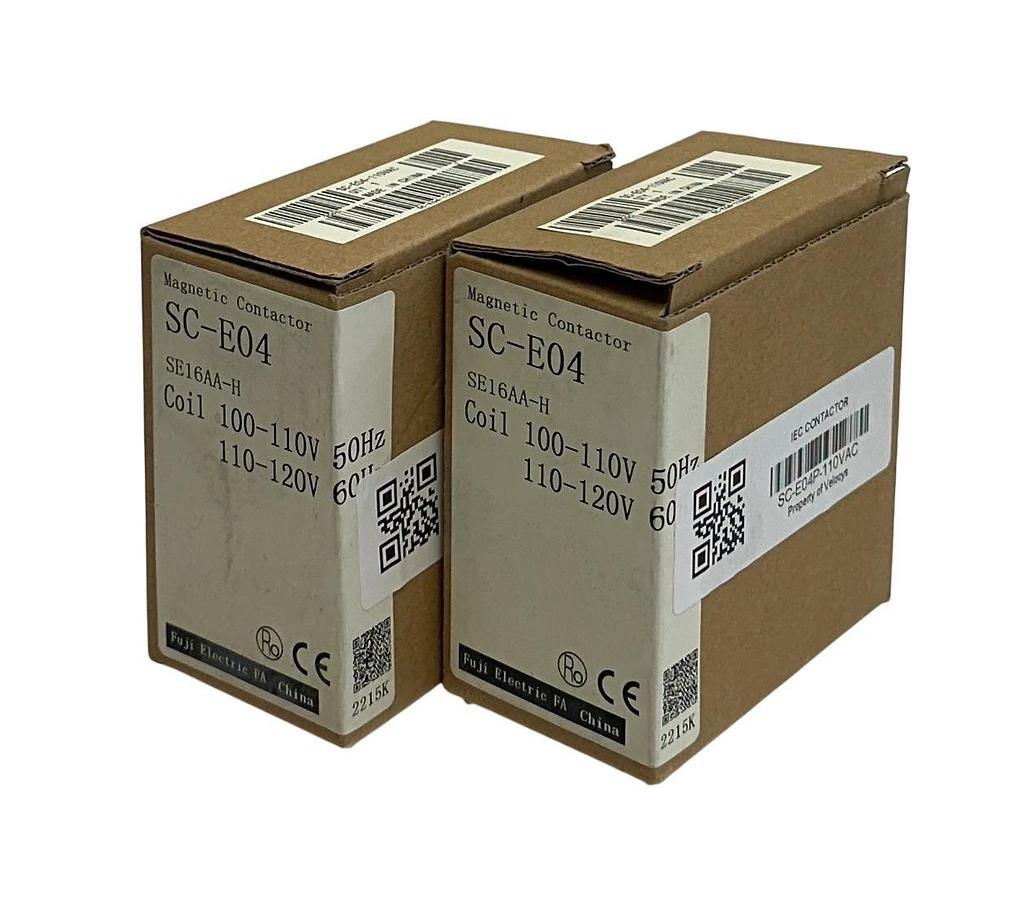 2 FUJI ELECTRIC SC-E04-110VAC / SC-E04P-110VAC / SC-E04 CONTACTORS SE16AA-H NSMP