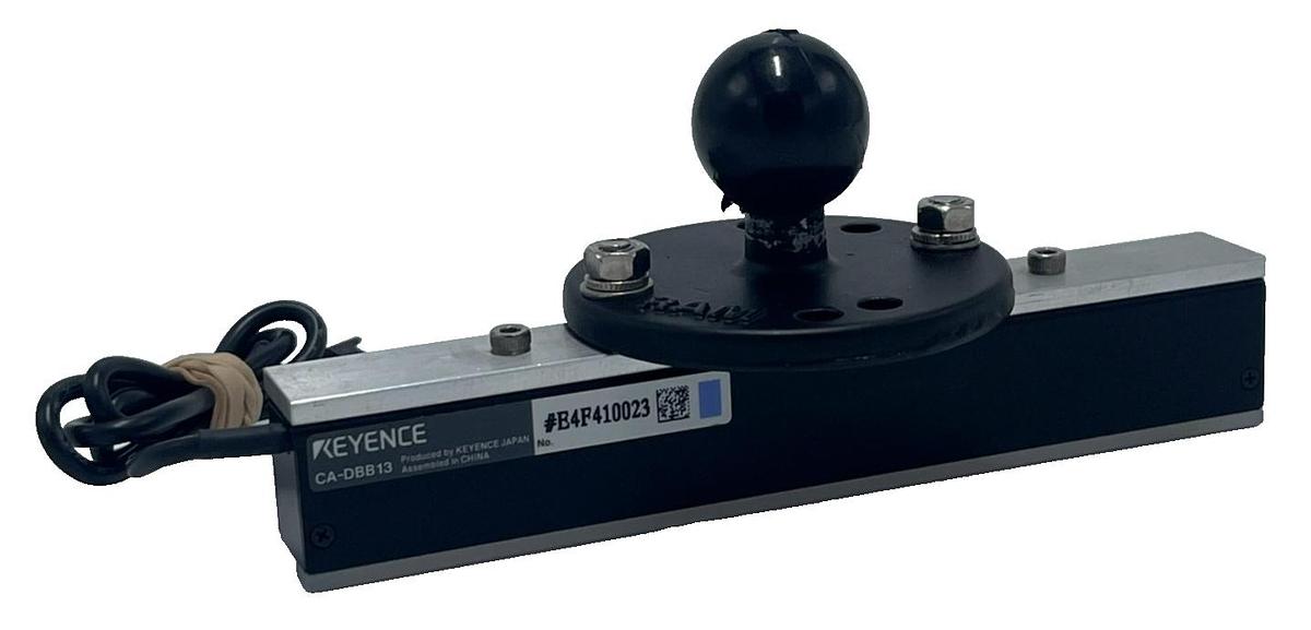 Used Keyence CA-DBB13 Blue LED Bar Light, OP-42282 Diffuser Plate, 1" ram ball