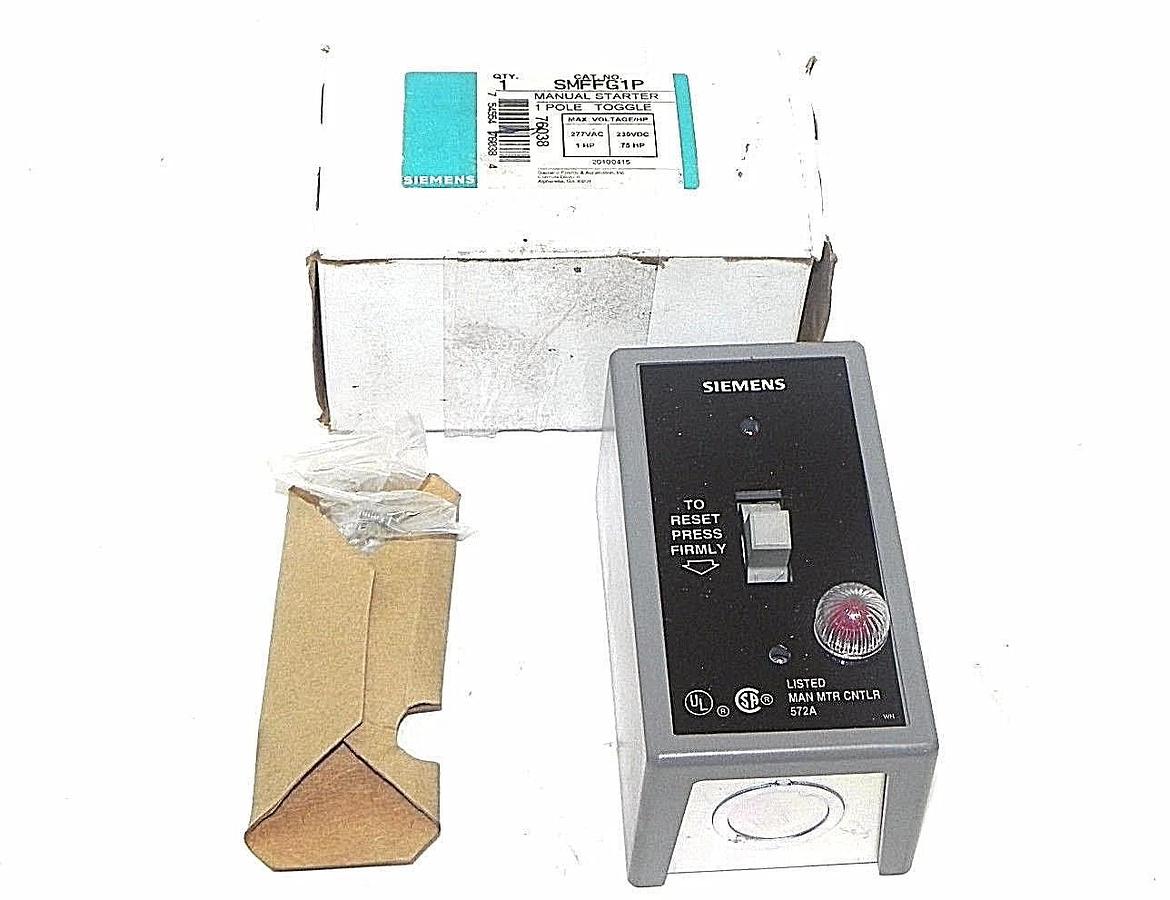 Used NEW IN BOX SIEMENS SMFFG1P MANUAL STARTER TOGGLE SWITCH