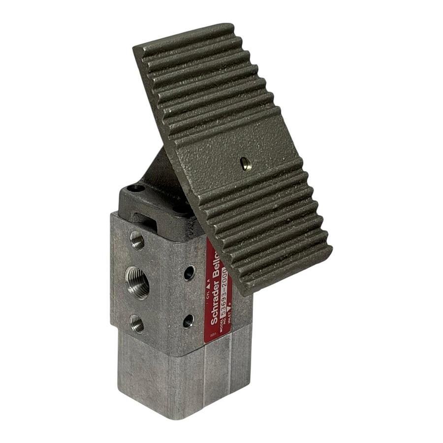 Used Schrader Bellows 536932000 Pneumatic Treadle Foot Valve 3/8" NPT New Surplus