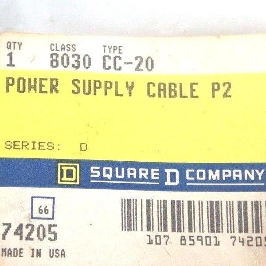 Used NIB SQUARE D 8030-CC-20 SERIES. D POWER SUPPLY CABLE P2
