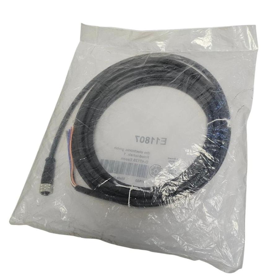 Used NEW IFM E11807 CORDSET 5M CABLE 8 POLE M12 CONNECTOR