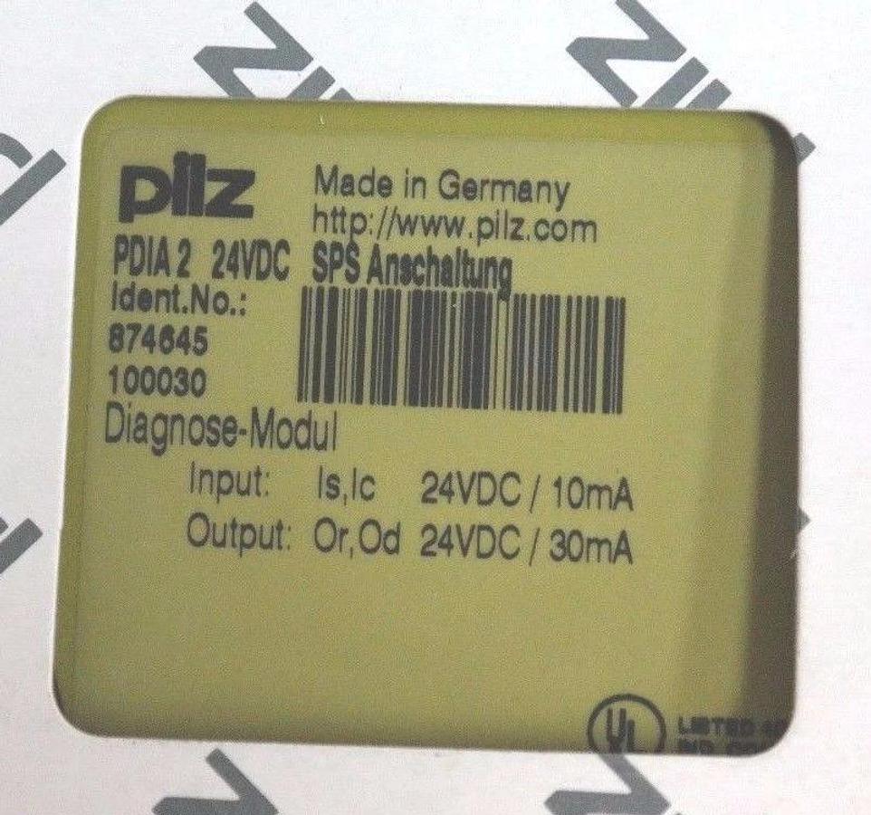 Used NIB PILZ PDIA-2 DIAGNOSE MODULE PDIA2 IDENT. NO. 874645, 100030, 24VDC