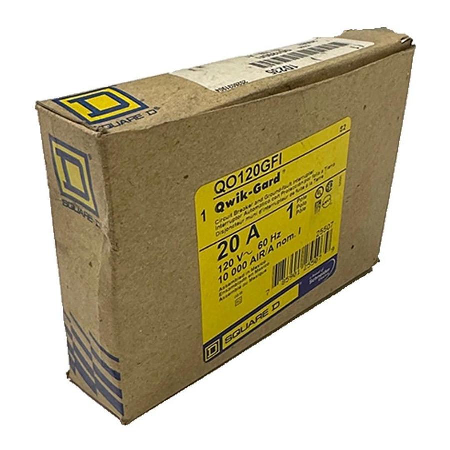 Used NEW SQUARE D QO120GFI 20A QWIK-GARD CIRCUIT BREAKER AND GROUND FAULT INTERRUPTER