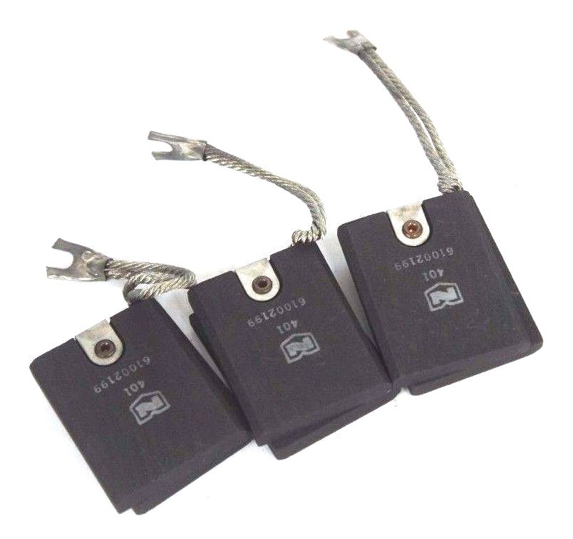 Used LOT OF 3 NEW NATIONAL 61002199 401 CARBON MOTOR BRUSHES 2.0"X1.5"X5" 2.0"X1