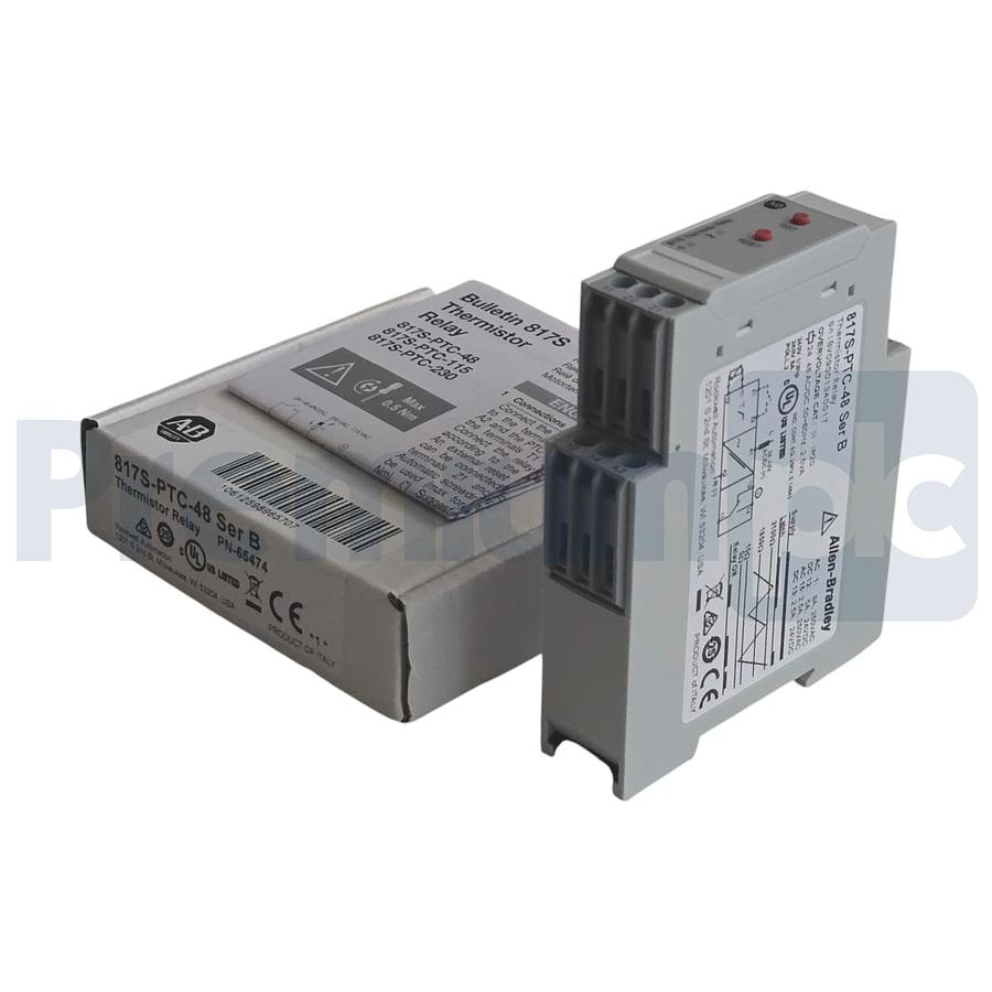 Used Surplus Allen Bradley 817S-PTC-48 /B MachineAlert Thermistor Relay 24/48V AC/DC