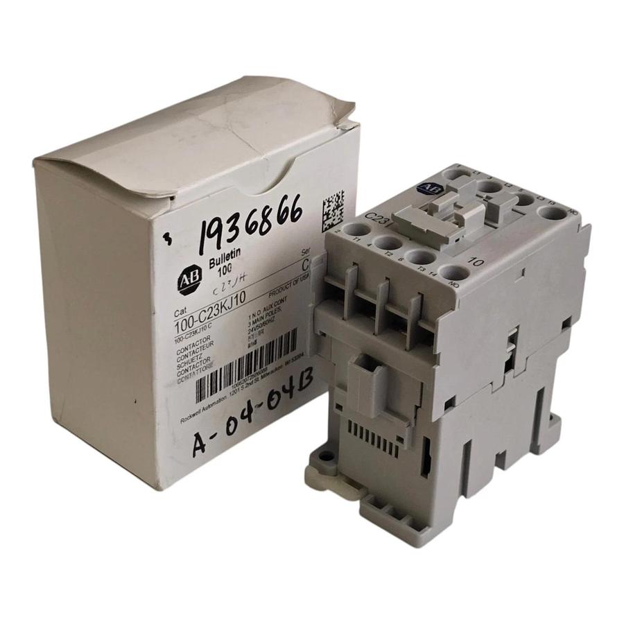 Allen-Bradley 100-C23KJ10 /C 100-C IEC Contactor 3-P 23A, 1 N.O. Coil 24VAC NSMP