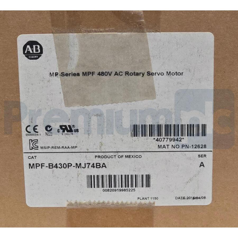 Allen Bradley MPF-B430P-MJ74BA /A MPF Food Grade Servo Motor 460V w/Brake NSMP 820919985225