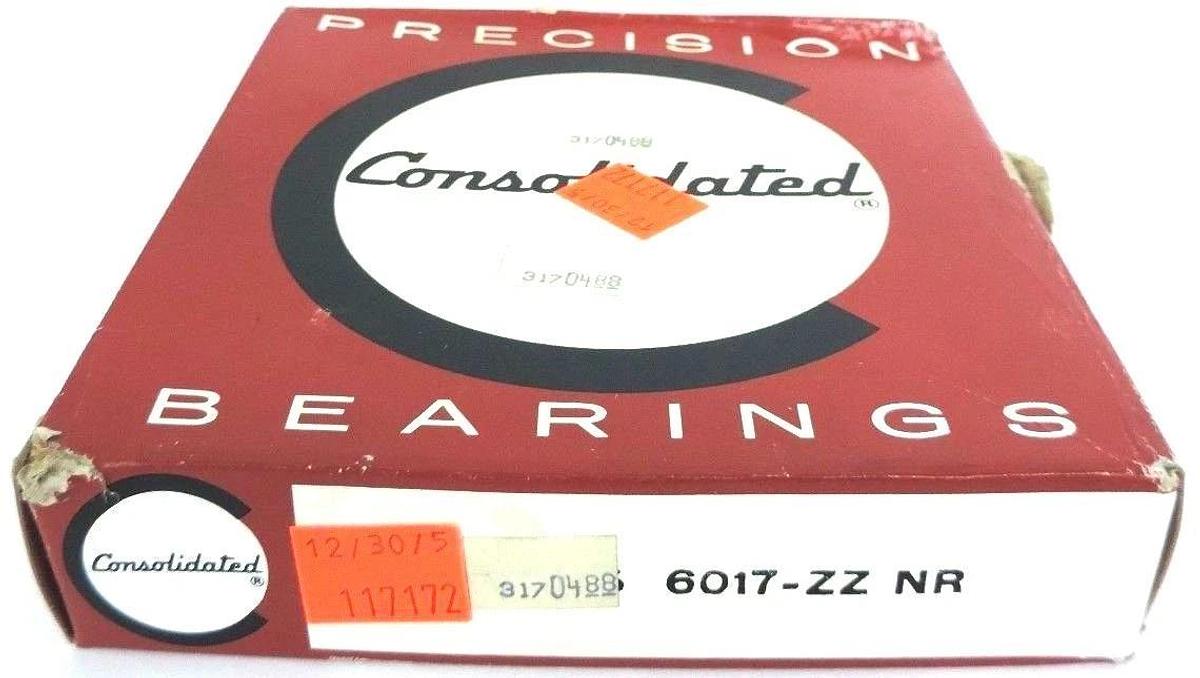 Used NIB CONSOLIDATED BEARINGS 6017-ZZ NR DEEP GROOVE BALL BEARING 6017ZZNR