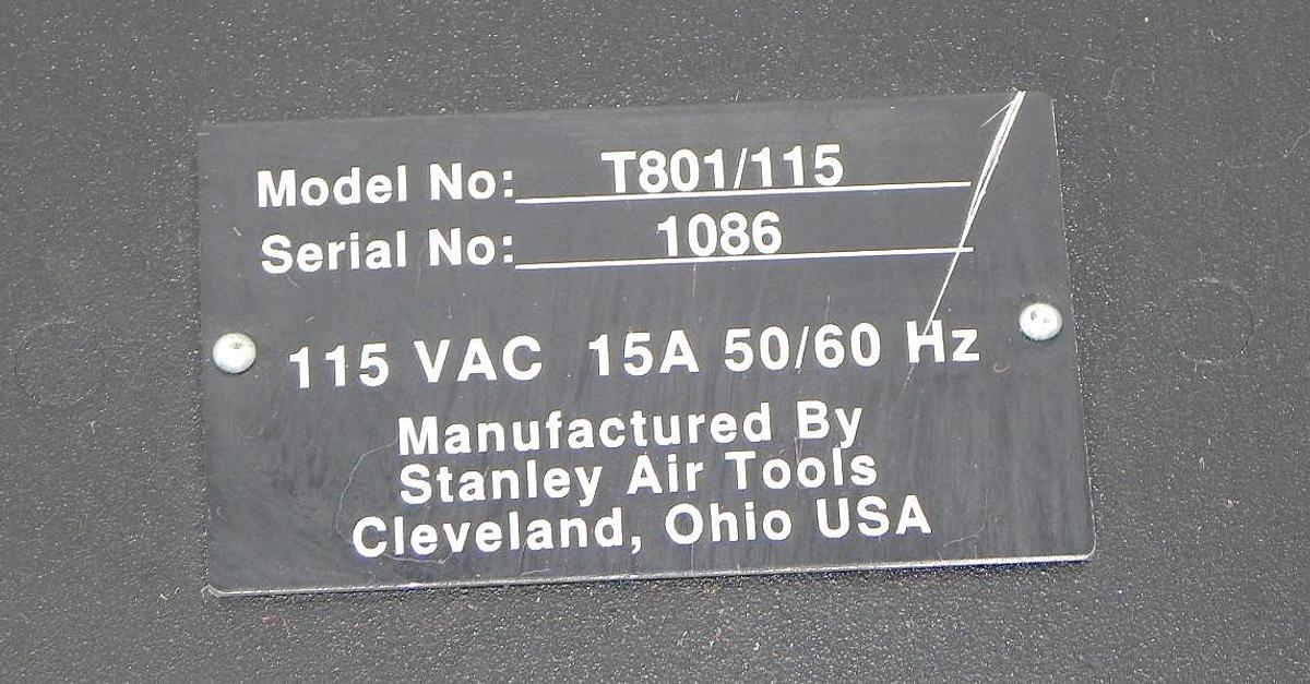 Used STANLEY T801/115 ELECTRIC TOOL CONTROLLER HOUSING T801115