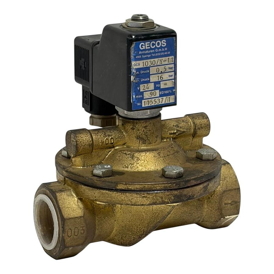 GECOS Armaturen 1030/Y-11 Brass Solenoid Valve 24VDC 16 Bar