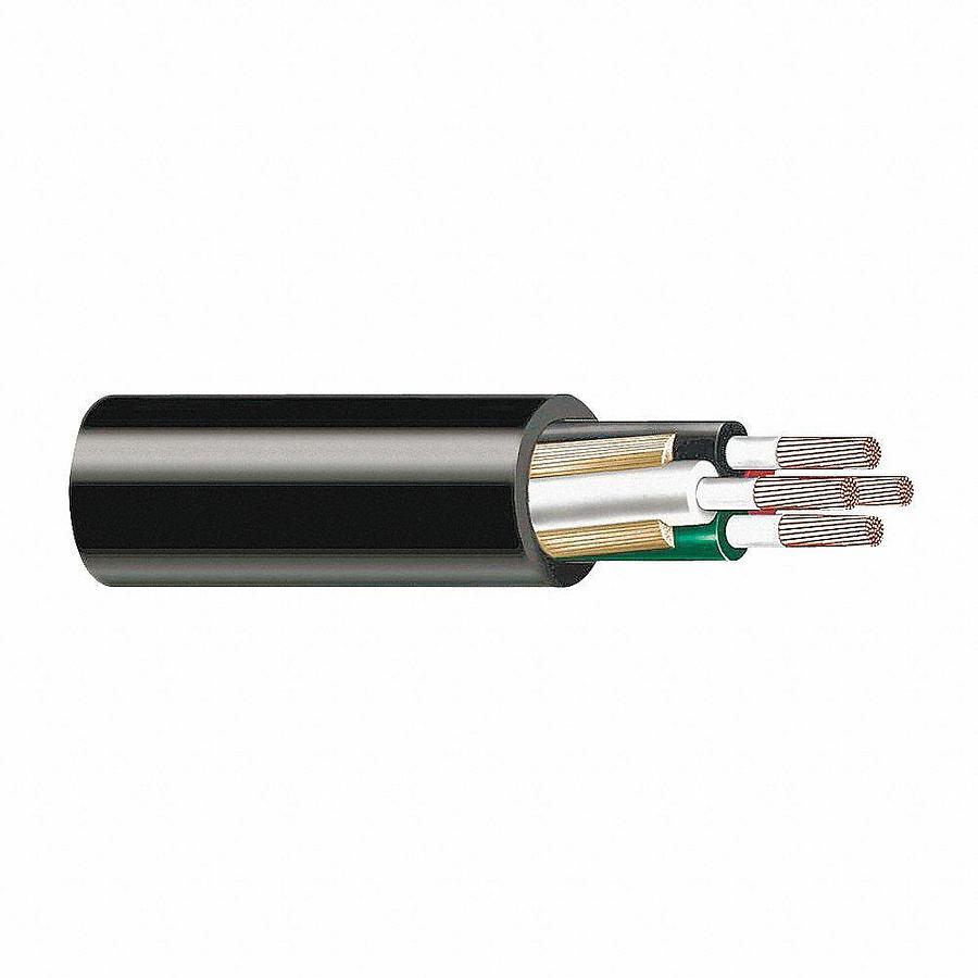 Used CAROL 250' FT 10/4 SOOW BLACK 10AWG RUBBER CORD EXTENSION WIRE/CABLE 02727.85.01